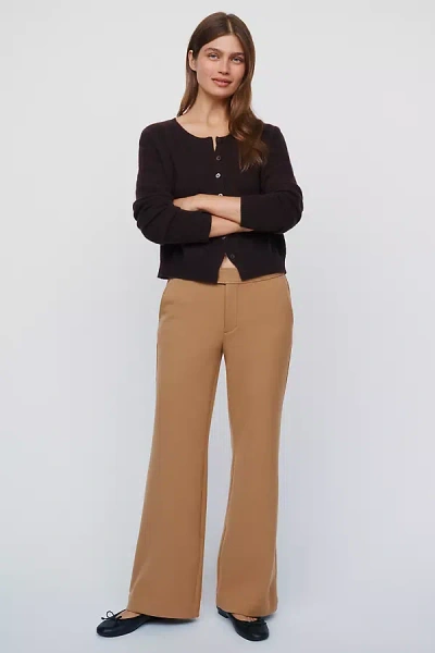 By Anthropologie Mod Flared Trousers Pants In Brown