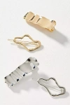 BY ANTHROPOLOGIE MOLTEN METAL BARRETTES, SET OF 4