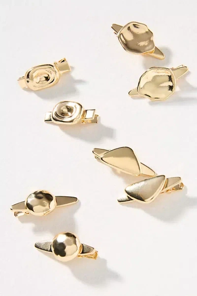 By Anthropologie Molten Metal Clips, Set Of 8 In Gold