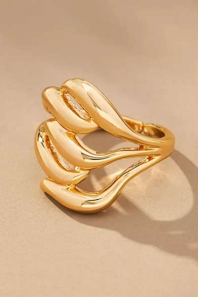 By Anthropologie Molten Metal Ring In Gold