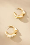 By Anthropologie Molten Spiral Hoop Earrings In Gold
