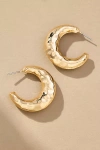 By Anthropologie Molten Textured Hoop Earrings In Gold