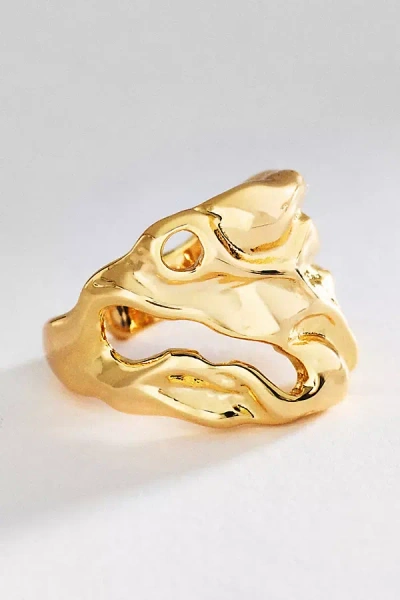 By Anthropologie Molten Tide Ring In Gold