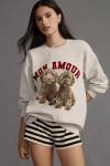 By Anthropologie Mon Amour Dogs Graphic Sweatshirt