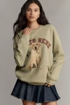 By Anthropologie Mon Amour Dogs Graphic Sweatshirt In Green