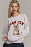 By Anthropologie Mon Amour Dogs Graphic Sweatshirt In Multi