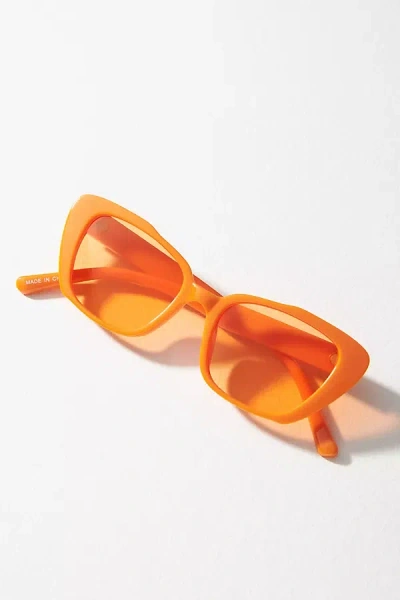 By Anthropologie Monochrome Cat-eye Sunglasses In Orange