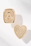By Anthropologie Monogram And Heart Brooch, Set Of 2