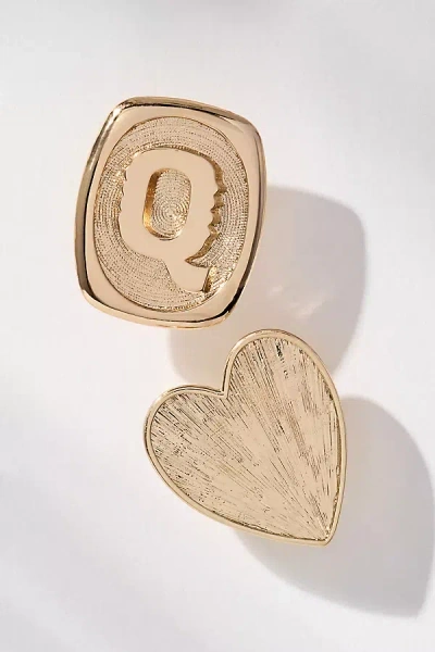 By Anthropologie Monogram And Heart Brooch, Set Of 2