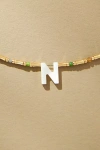 By Anthropologie Monogram Beaded Necklace In Multi