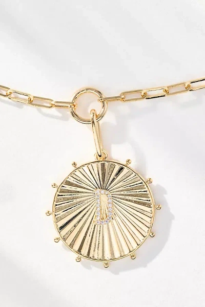 By Anthropologie Monogram Circle Pendant Necklace