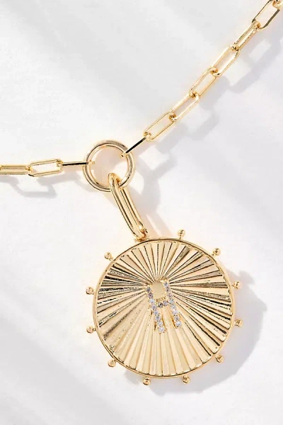 By Anthropologie Monogram Circle Pendant Necklace