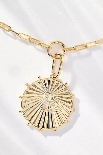 By Anthropologie Monogram Circle Pendant Necklace