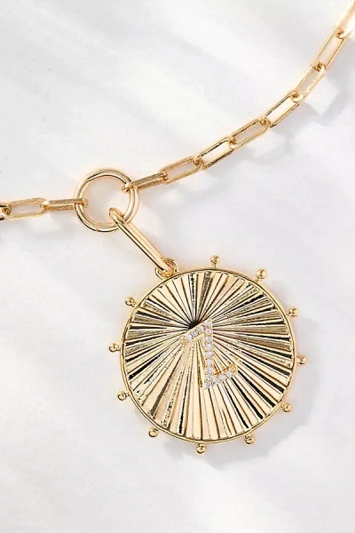 By Anthropologie Monogram Circle Pendant Necklace