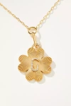 By Anthropologie Monogram Clover Charm Necklace In Gold