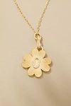 By Anthropologie Monogram Clover Charm Necklace In Multicolor