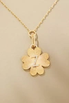 By Anthropologie Monogram Clover Charm Necklace In Gold