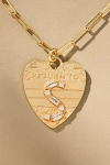 By Anthropologie Monogram Heart Charm Necklace In Multicolor
