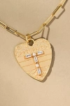 By Anthropologie Monogram Heart Charm Necklace In Multicolor