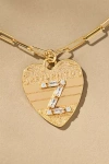 By Anthropologie Monogram Heart Charm Necklace In Multicolor