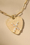 By Anthropologie Monogram Heart Charm Necklace In Multicolor