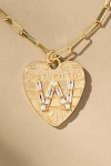 By Anthropologie Monogram Heart Charm Necklace In Multicolor