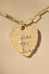 By Anthropologie Monogram Heart Charm Necklace In Multicolor
