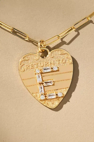By Anthropologie Monogram Heart Charm Necklace In Multicolor