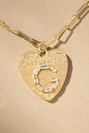 By Anthropologie Monogram Heart Charm Necklace In Multicolor
