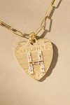 By Anthropologie Monogram Heart Charm Necklace In Multicolor