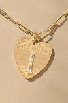 By Anthropologie Monogram Heart Charm Necklace In Multicolor