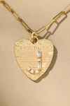 By Anthropologie Monogram Heart Charm Necklace In Multicolor