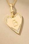 By Anthropologie Monogram Heart Necklace In Multicolor