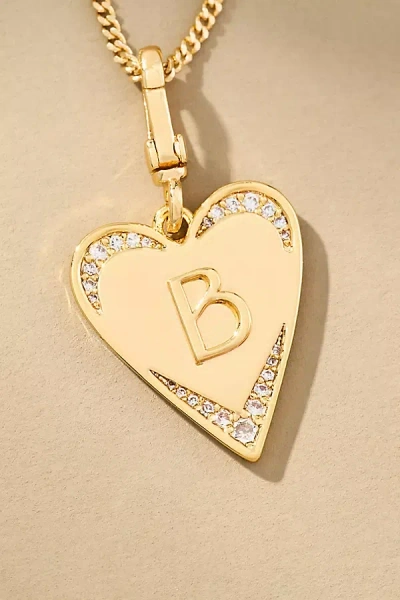 By Anthropologie Monogram Heart Necklace In Multicolor