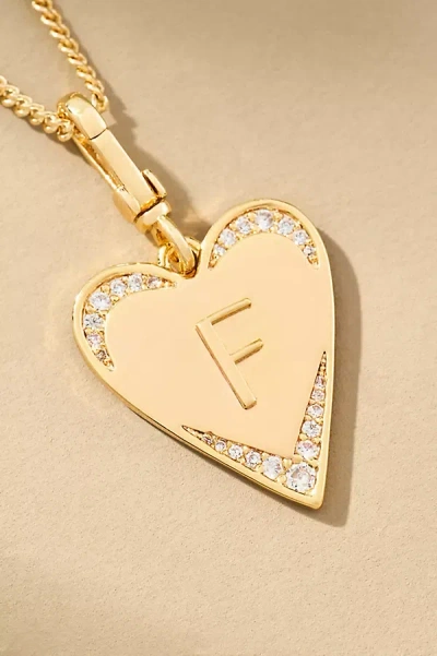 By Anthropologie Monogram Heart Necklace In Multicolor