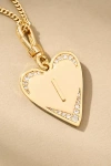 By Anthropologie Monogram Heart Necklace In Multicolor