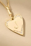 By Anthropologie Monogram Heart Necklace In Multicolor