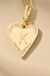 By Anthropologie Monogram Heart Necklace In Multicolor