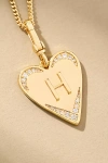 By Anthropologie Monogram Heart Necklace In Multicolor