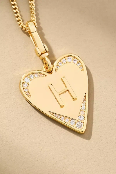 By Anthropologie Monogram Heart Necklace In Multicolor