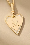 By Anthropologie Monogram Heart Necklace In Multicolor