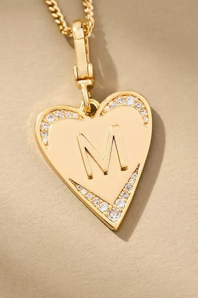 By Anthropologie Monogram Heart Necklace In Multicolor