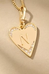 By Anthropologie Monogram Heart Necklace In Multicolor