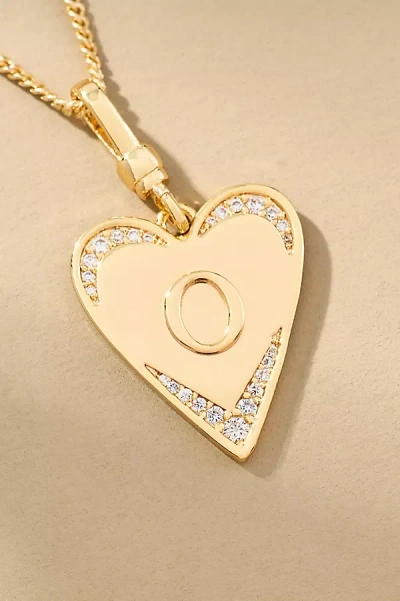 By Anthropologie Monogram Heart Necklace In Multicolor