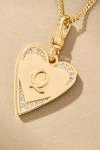 By Anthropologie Monogram Heart Necklace In Multicolor