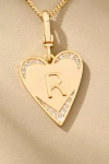 By Anthropologie Monogram Heart Necklace In Multicolor