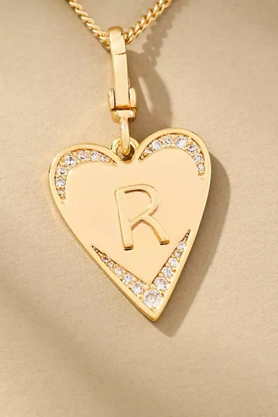 By Anthropologie Monogram Heart Necklace In Multicolor