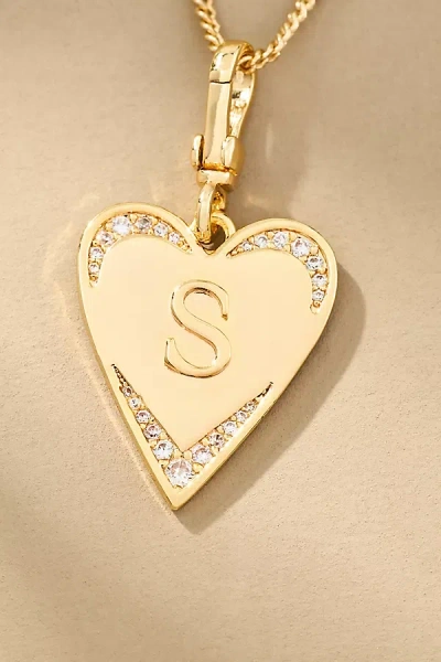 By Anthropologie Monogram Heart Necklace In Multicolor