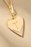 By Anthropologie Monogram Heart Necklace In Multicolor
