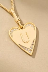 By Anthropologie Monogram Heart Necklace In Multicolor